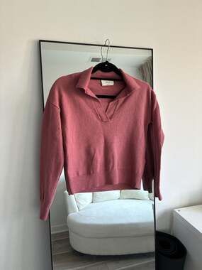 Aritzia Wilfred Clara Merino Wool Polo Sweater